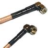 50 feet RG142 SMA Male Angle to F Male Angle RF Pigtail Coaxial Cable view 1