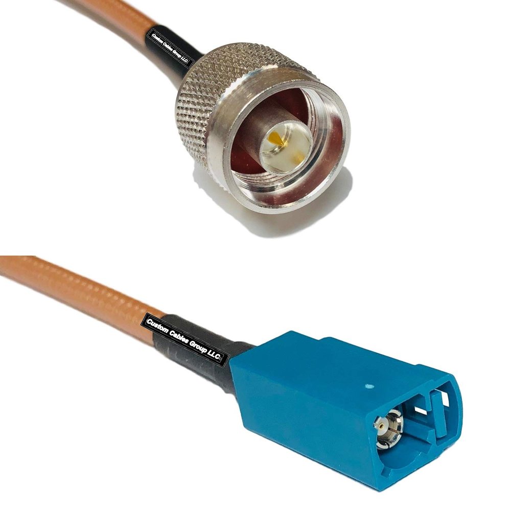 10 feet RG142 N Male to Fakra Z Female RF Pigtail Coaxial Cable