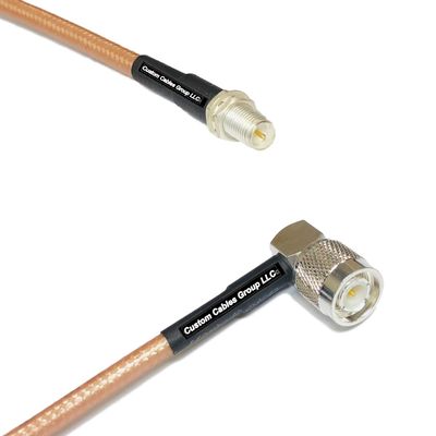 10 feet RG142 RP-SMA Female to TNC Male Angle RF Pigtail Coaxial Cable