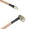 10 feet RG142 RP-SMA Female to TNC Male Angle RF Pigtail Coaxial Cable view 1