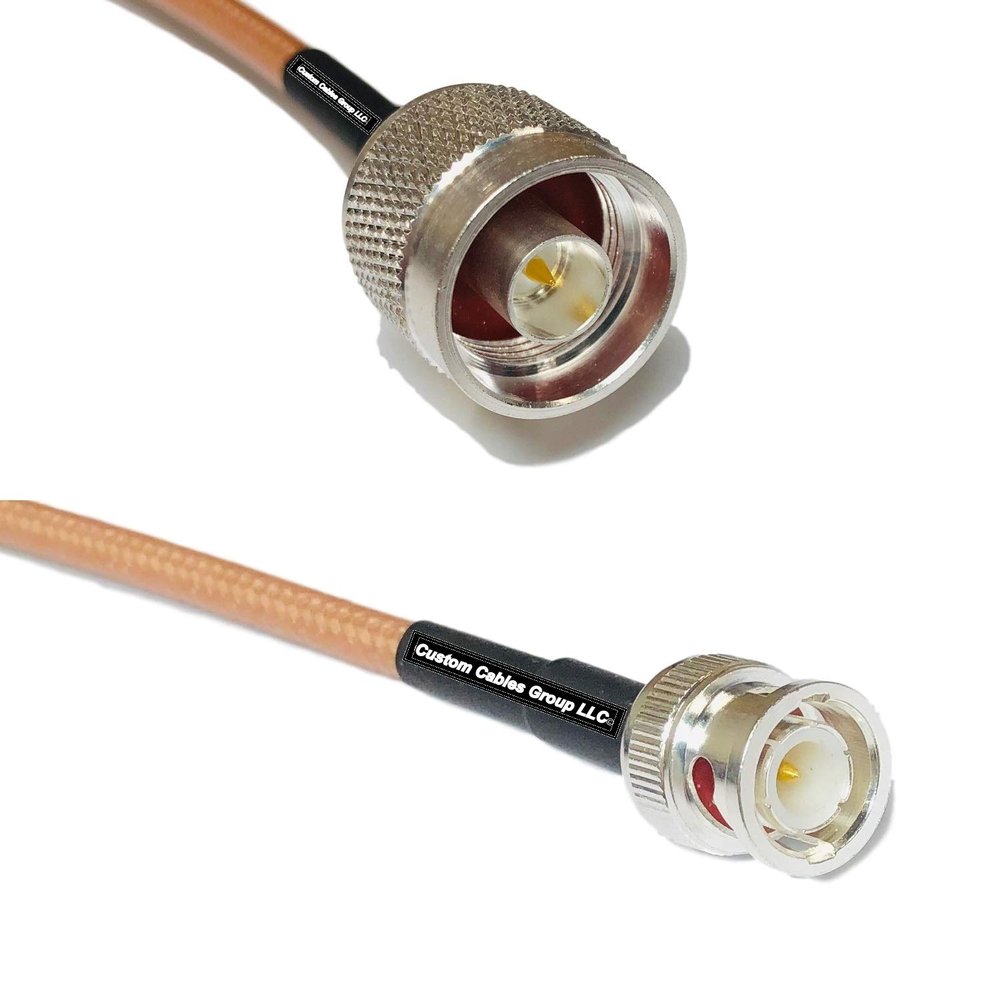 25 feet RG142 N Male to BNC Male RF Pigtail Coaxial Cable