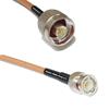 25 feet RG142 N Male to BNC Male RF Pigtail Coaxial Cable view 1