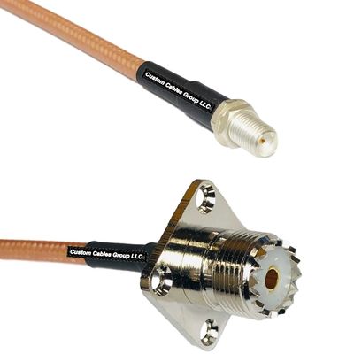 50 feet RG142 SMA Female to UHF Female Flange RF Pigtail Coaxial Cable