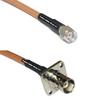 15 feet RG142 RP-SMA Male to BNC Flange Female RF Pigtail Coaxial Cable view 1