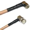 25 feet RG142 SMA Male Angle to BNC Male Angle RF Pigtail Coaxial Cable view 1