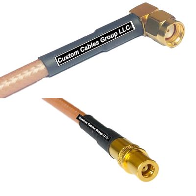 1 feet RG142 RP-SMA Male Angle to SMB Female RF Pigtail Coaxial Cable
