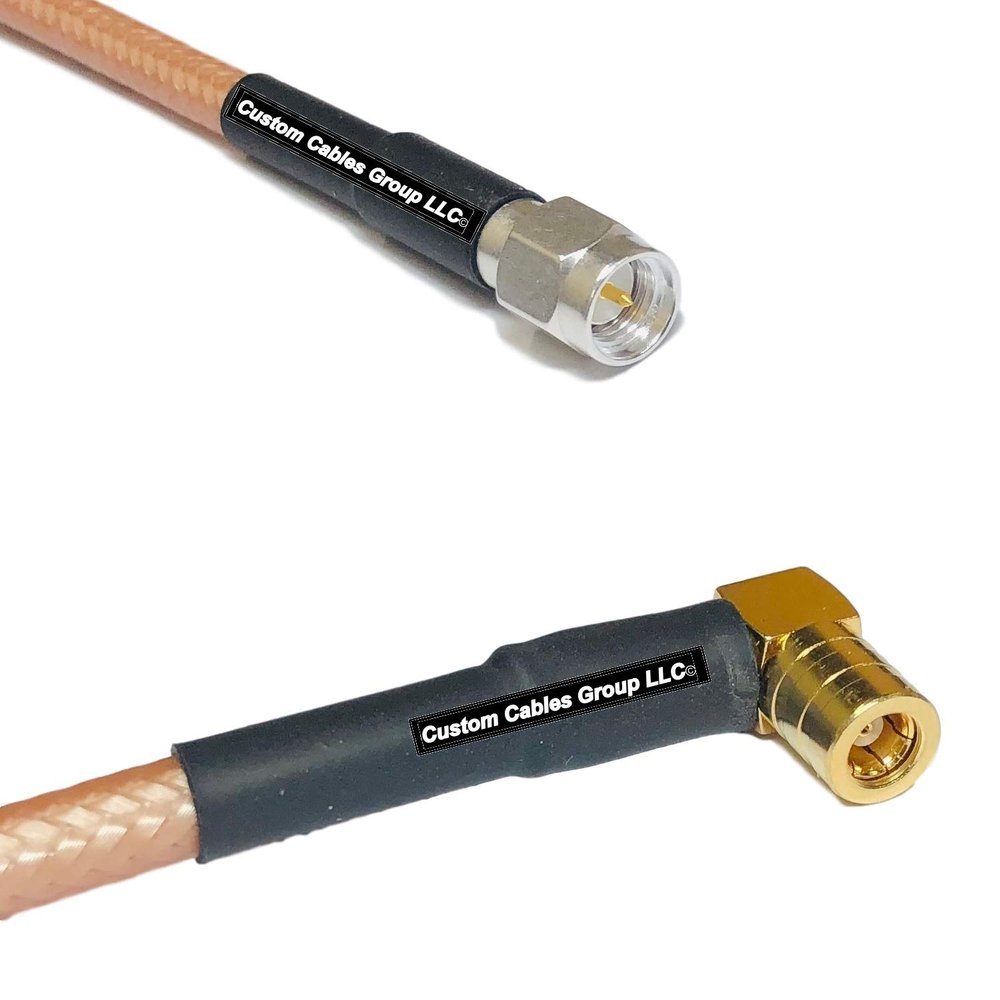10 feet RG142 SMA Male to SMB Female Angle RF Pigtail Coaxial Cable