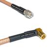 10 feet RG142 SMA Male to SMB Female Angle RF Pigtail Coaxial Cable view 1