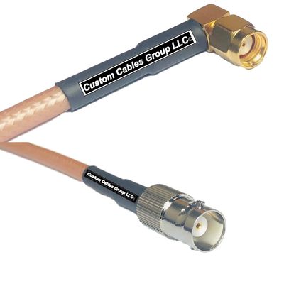 10 feet RG142 RP-SMA Male Angle to BNC Female RF Pigtail Coaxial Cable