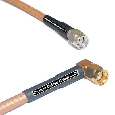 50 feet RG142 RP-SMA Male to RP-SMA Male Angle RF Pigtail Coaxial Cable