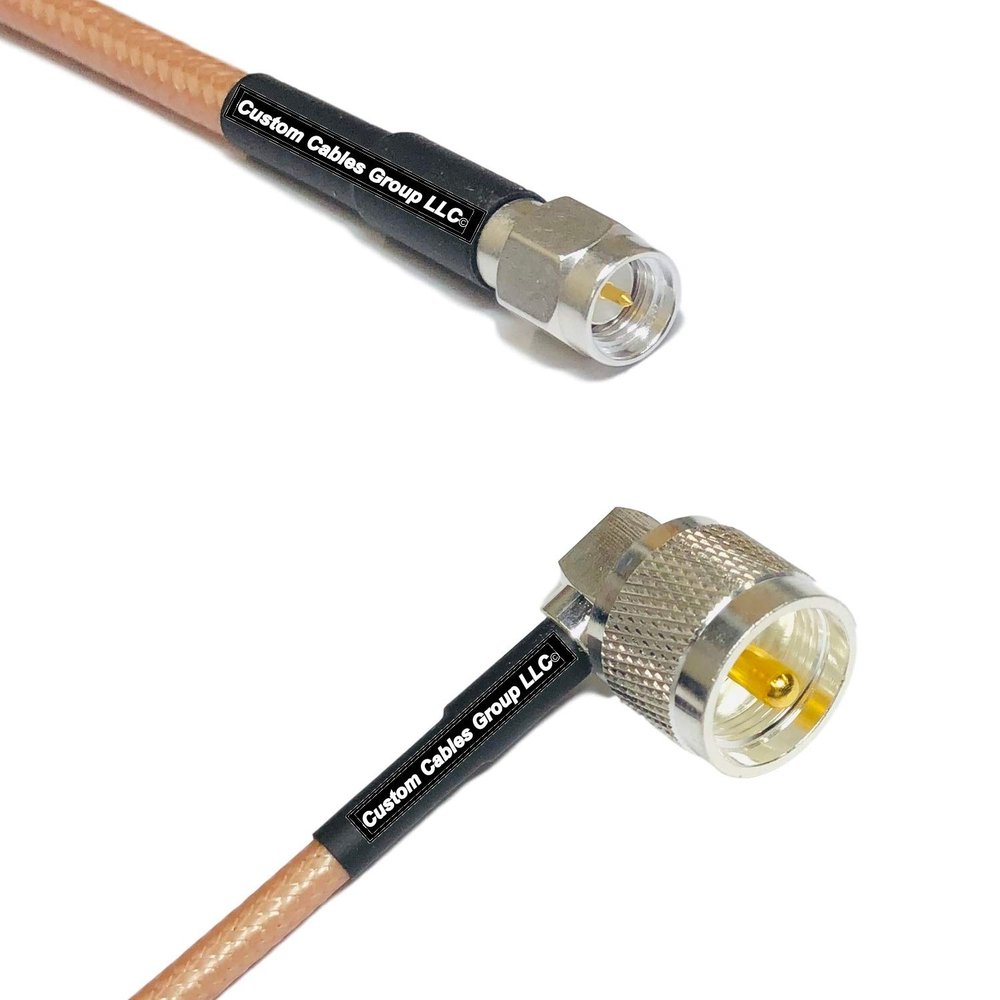 10 feet RG142 SMA Male to UHF Male Angle RF Pigtail Coaxial Cable