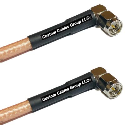 15 feet RG142 SMA Male Angle to SMA Male Angle RF Pigtail Coaxial Cable