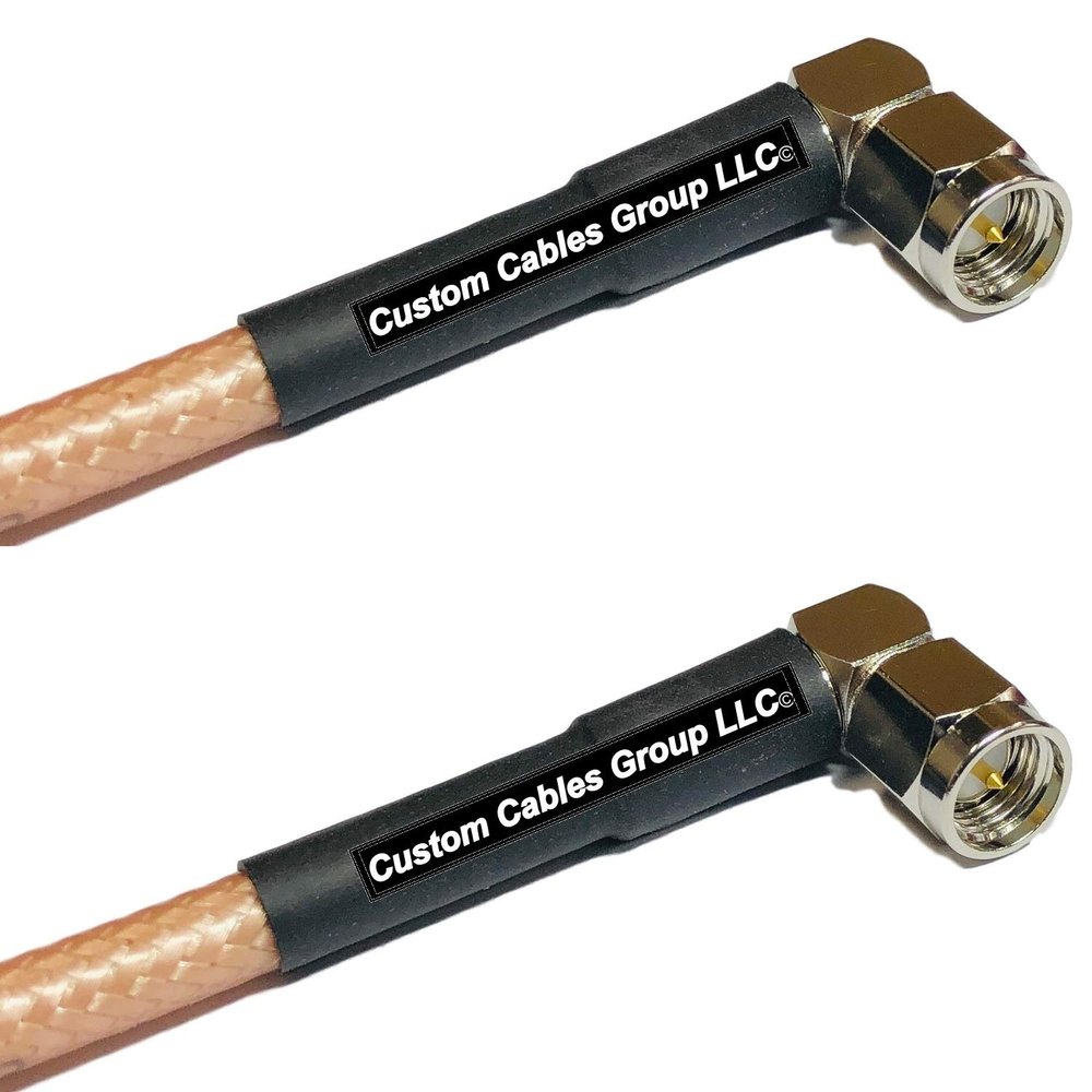 15 feet RG142 SMA Male Angle to SMA Male Angle RF Pigtail Coaxial Cable