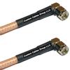 15 feet RG142 SMA Male Angle to SMA Male Angle RF Pigtail Coaxial Cable view 1