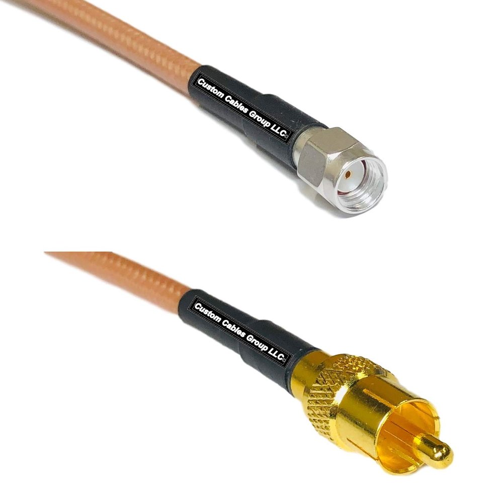 10 feet RG142 RP-SMA Male to RCA Male RF Pigtail Coaxial Cable