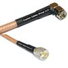 1 feet RG142 SMA Male Angle to Mini UHF Male RF Pigtail Coaxial Cable view 1
