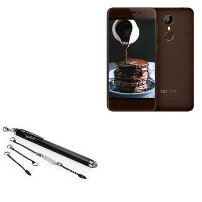 BoxWave Stylus Pen Compatible with Ark Brown 1 - EverTouch Capacitive Stylus, Fiber Tip Capacitive Stylus Pen - Jet Black