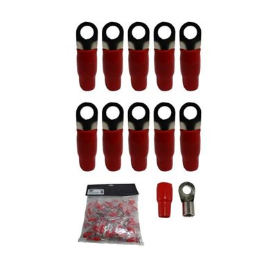 10 x 4 AWG 8.5MM Ring Terminals Nickle Plated