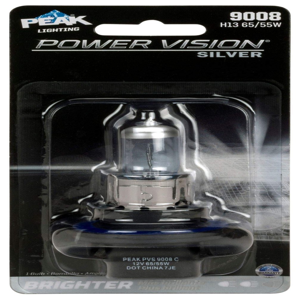 PEAK Power Vision Silver Automotive Performance Headlamp, 9008 H13, Single