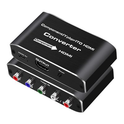 Component to HDMI, YPbPr to HDMI Converter, Koopman 5RCA RGB to HDMI Converter Adapter, Supports 1080P Video Audio Converter Adapter HDMI V1.4 for DVD PSP Xbox PS2 N64 to HDTV Monitor and Projector