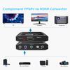 Component to HDMI, YPbPr to HDMI Converter, Koopman 5RCA RGB to HDMI Converter Adapter, Supports 1080P Video Audio Converter Adapter HDMI V1.4 for DVD PSP Xbox PS2 N64 to HDTV Monitor and Projector view 3