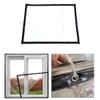 COSMOSS Window Door Insulation Plastic PVC Shield Panel Film Block Wind Screen Electricity Efficient Dust Balcony Patio Storm Hurricane Barrier Glass Protection (Ring Hole, 47"x39") view 1