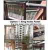 COSMOSS Window Door Insulation Plastic PVC Shield Panel Film Block Wind Screen Electricity Efficient Dust Balcony Patio Storm Hurricane Barrier Glass Protection (Ring Hole, 47"x39") view 2