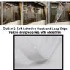 COSMOSS Window Door Insulation Plastic PVC Shield Panel Film Block Wind Screen Electricity Efficient Dust Balcony Patio Storm Hurricane Barrier Glass Protection (Hook-and-Loop Fastener, 78"x118") view 2