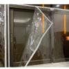 COSMOSS Window Door Insulation Plastic PVC Shield Panel Film Block Wind Screen Electricity Efficient Dust Balcony Patio Storm Hurricane Barrier Glass Protection (Hook-and-Loop Fastener, 78"x118") view 4