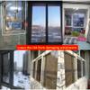 COSMOSS Window Door Insulation Plastic PVC Shield Panel Film Block Wind Screen Electricity Efficient Dust Balcony Patio Storm Hurricane Barrier Glass Protection (Hook-and-Loop Fastener, 70"x78") view 4
