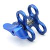BGNing Underwater Ball Clamp Diving Ball Fixture Lights Arm Ball Three-Hole Butterfly Clip Triple Clamp Adapter (Blue) view 1