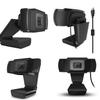 YOUPECK Webcam with Microphone 1080P Full HD Web Camera, Plug and Play USB Streaming Camera for Video Calling Conference Recording Online Teaching, 120 Degrees Wide-Angle 30fps, Black view 3