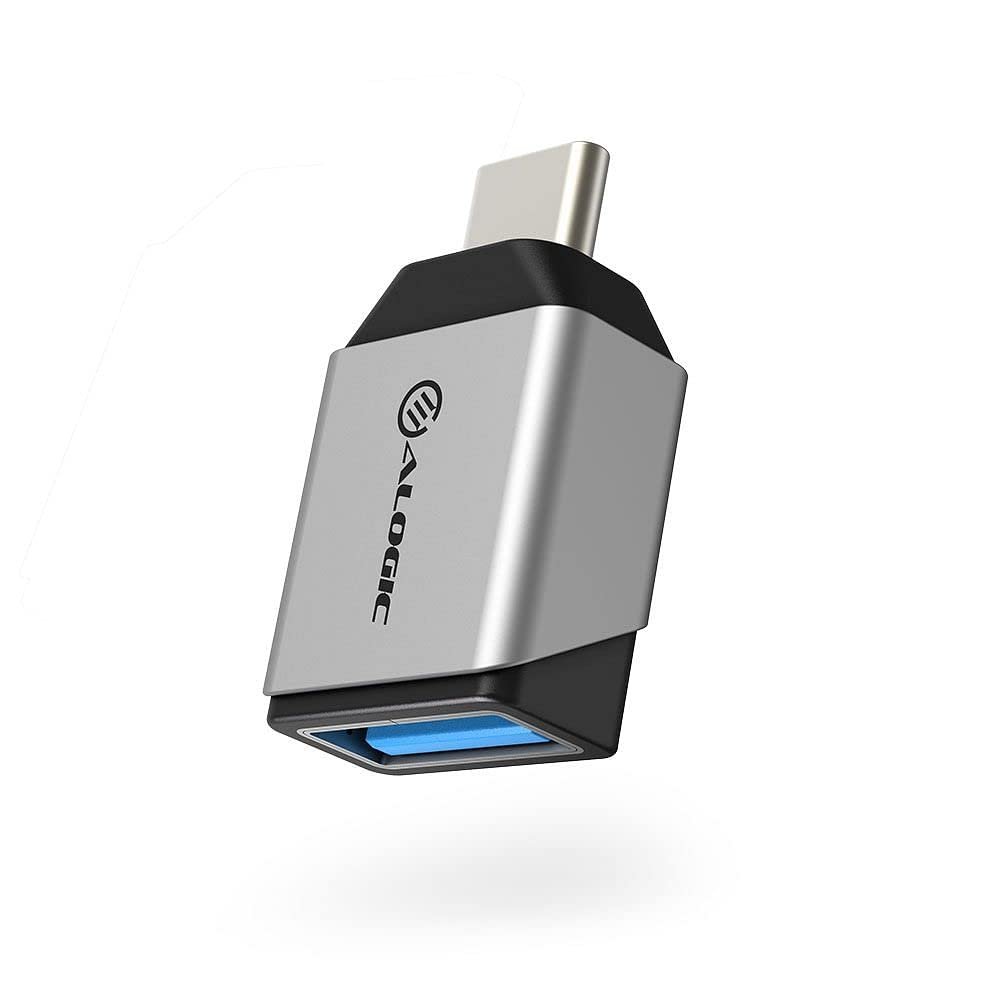 ALOGIC USB C to USB A Adapter, USB 3.1 (5Gbps), Compatible with MacBook Pro/Air 2020, Dell XPS, iPad Air 2020, iPad Pro, USB-C Smartphones and More - Space Grey.