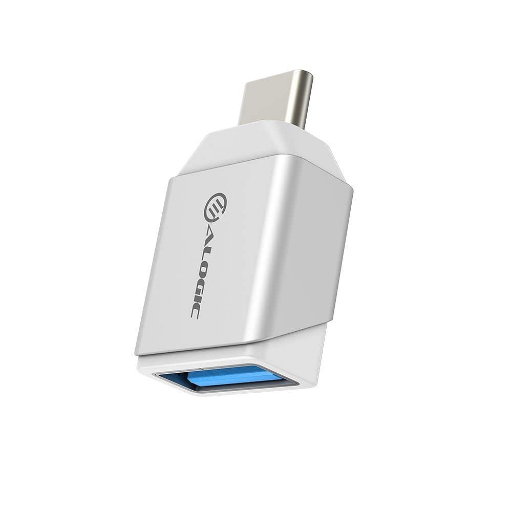 ALOGIC USB C to USB A Adapter, USB 3.1 (5Gbps), Compatible with MacBook Pro/Air 2020, Dell XPS, iPad Air 2020, iPad Pro, USB-C Smartphones and More - Silver