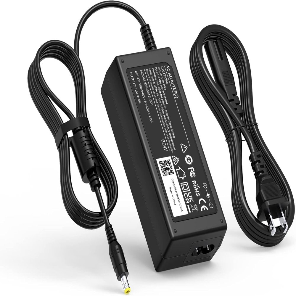 12V Power Cord Compatible with Dell Monitor 22'' 23'' 24'' 27" S2316H, S2316M, S2340L, S2340M, S2440L, S2740L, S2240L, S2240T, S2240M, S2216H, S2216M Monitor Power Supply Cord Replacement