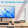 12V Power Cord Compatible with Dell Monitor 22'' 23'' 24'' 27" S2316H, S2316M, S2340L, S2340M, S2440L, S2740L, S2240L, S2240T, S2240M, S2216H, S2216M Monitor Power Supply Cord Replacement view 3