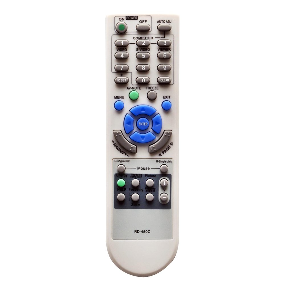 RD-450C Replace Remote Control Compatible with NEC Projector RD-448E RD-443E LT240 LT240K LT245 LT25 LT260 LT260K LT265 LT280 LT30 M230X M230X+ M230XG M260W M260W+ M260WS M260WS+ RMT-PJ31 RMT-PJ32