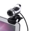 Webcam Camera, USB 2.0 12M Pixels Clip-on Webcam PC Camera with 360 Rotating Stand and Built-in Microphone for Desktop or Laptop (Silver) view 1