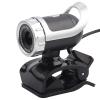 Webcam Camera, USB 2.0 12M Pixels Clip-on Webcam PC Camera with 360 Rotating Stand and Built-in Microphone for Desktop or Laptop (Silver) view 2