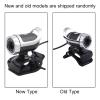 Webcam Camera, USB 2.0 12M Pixels Clip-on Webcam PC Camera with 360 Rotating Stand and Built-in Microphone for Desktop or Laptop (Silver) view 3