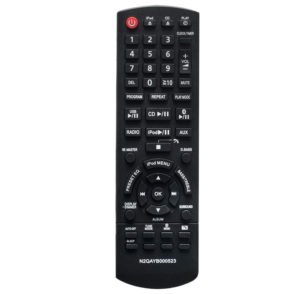 AULCMEET N2QAYB000523 Replace Remote Control Compatible with Panasonic Stereo SC-HC40 SA-HC40