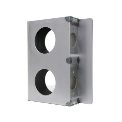 RTR_SJHTRA 1 Pieces of Gate Lockbox Double Hole Weldable Steel 6 3/4" x 4 3/8" x 1 1/2" Unpainted