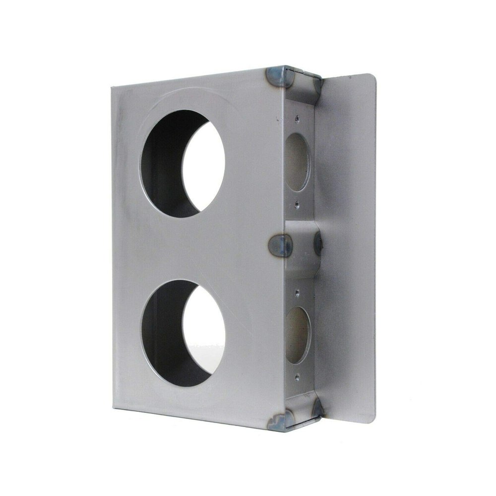 RTR_SJHTRA 1 Pieces of Gate Lockbox Double Hole Weldable Steel 6 3/4" x 4 3/8" x 1 1/2" Unpainted