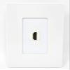 1 Port HDMI Decorative Screwless Wall Plate [White] view 1
