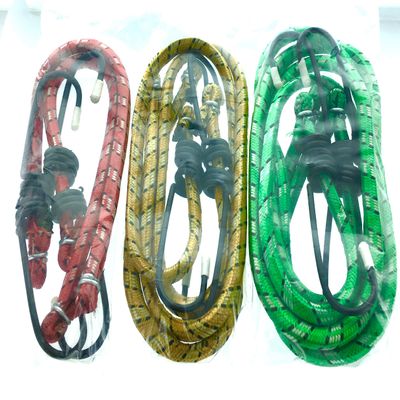 Bungee Cords with Hooks 6 Pieces Pack (2pcs.x12, 2pcs.x24, 2pcs.x36) Super Stretch and Superior Strength with Natural Rubber Core and Braided PP