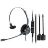EMAIKER Wired Call Center Telephone Headphone for Deskphones, RJ9 Monaural Headset with Noise Cancelling Microphone for Office Telework, Works for Grandstream,Snom,Yealink,Fanvil IP Phones view 1