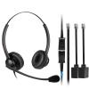 EMAIKER Lightweight Wired RJ9 Telephone Headphone Call Center Headset, Corded Deskphone Headset Compatible with Grandstream Sangoma Snom Yealink T26 T31 T33 T42 T46 T48 T53 T54 etc IP Phones view 1