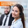 EMAIKER Lightweight Wired RJ9 Telephone Headphone Call Center Headset, Corded Deskphone Headset Compatible with Grandstream Sangoma Snom Yealink T26 T31 T33 T42 T46 T48 T53 T54 etc IP Phones view 2