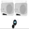 Rockville HP4S Bundle: (1) Pair 4 in 360-Watt Outdoor/Indoor Home Theater Speakers, RGHR2 Marine Gauge Hole Receiver w/Bluetooth, USB, Radio,Wired Remote, 3-Items view 1