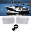 Rockville RGHR2 Bundle: Marine Gauge Hole Receiver with Bluetooth USB Radio Remote, Pair 6.5 in HP65S Outdoor Indoor Home Theater Speakers with Swivel Bracket for Boat, 3-Items view 1